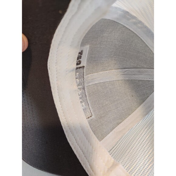 CAT Trucker Hat Cap Men’s Gray/ Black Mesh Strapback Butler CAT - Picture 8 of 9